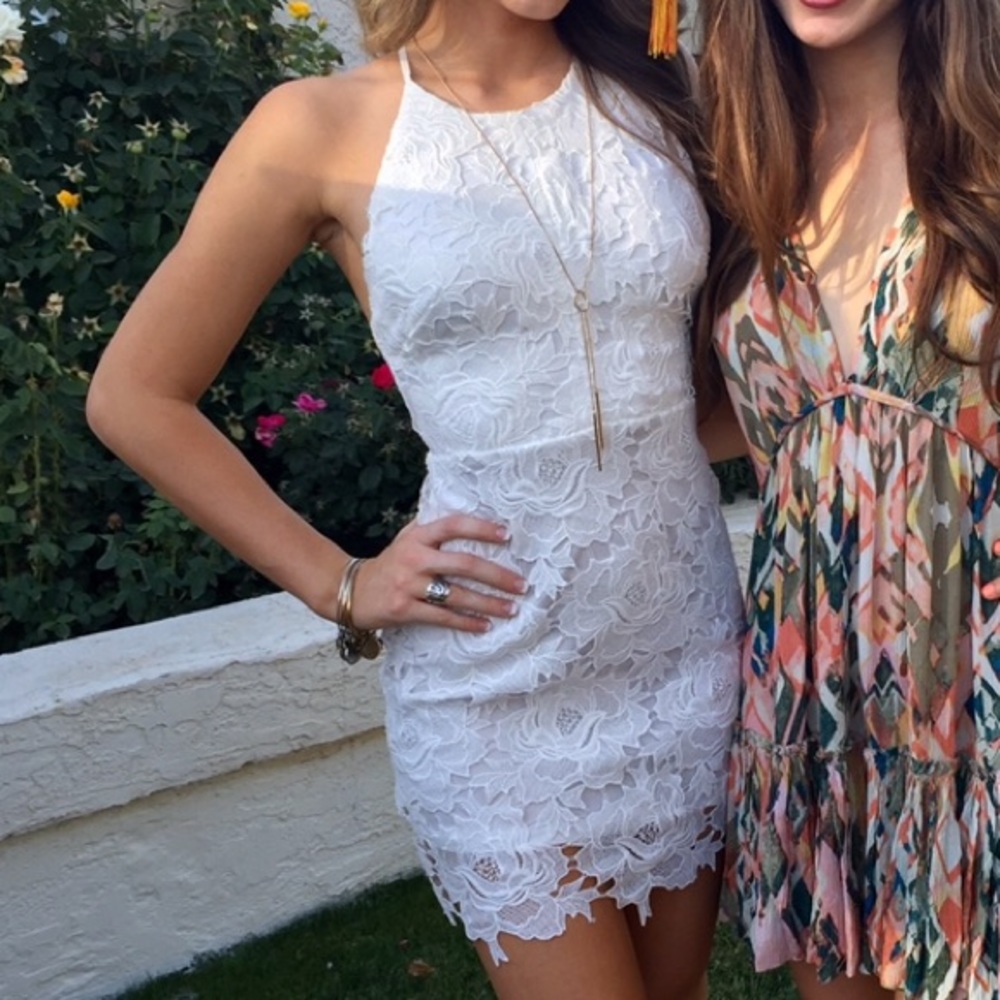 White lace dress